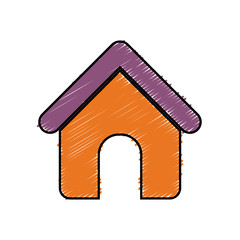 house icon over white background. colorful design. vector illustration
