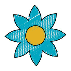 Fototapeta na wymiar beautiful flower icon over white background. colorful design. vector illustration