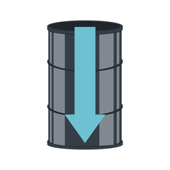 oil barrel icon over white background. vector illustration