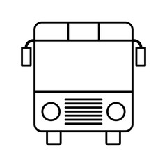 bus icon over white background. vector illustration