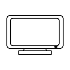 modern television icon over white background. vector illustration