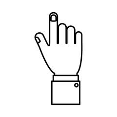 hand icon over white background. vector illustration