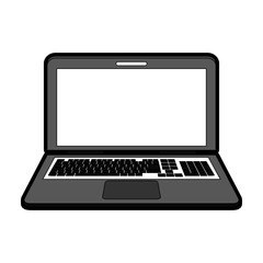 laptop computer icon image vector illustration design 