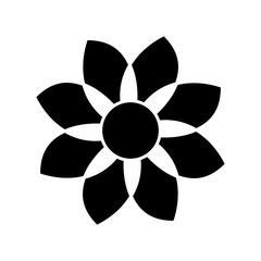 beautiful flower icon over white background. vector illustration