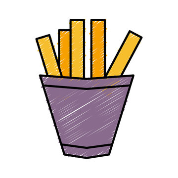 french fries icon over white background. vector illustration