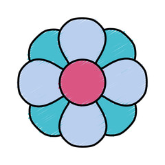 beautiful flower icon over white background. vector illustration
