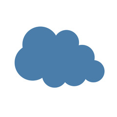 cloud icon over white background. vector illustration