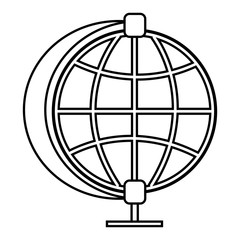 geography tool icon over white background. vector illustration