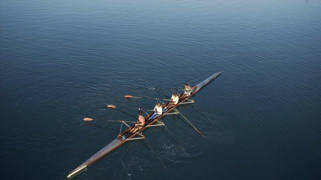 Woman team sport rowing