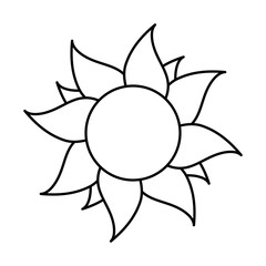 sun icon over white background. vector illustration