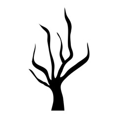 dry tree icon over white background. vector illustration