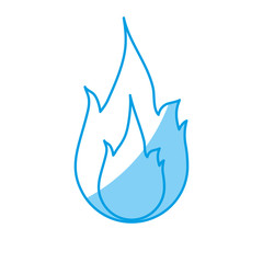 fire flame icon over white background. vector illustration