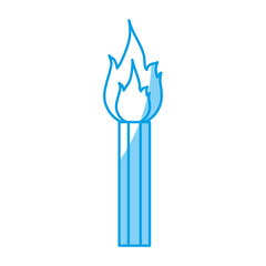 fire flame icon over white background. vector illustration