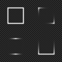 Light glowing Squares Set for Your Design