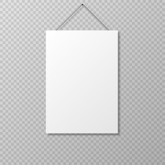 Vector realistic empty Paper Sheet Mockup