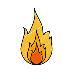 fire flame icon over white background. vector illustration