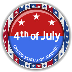4th of July independence day vector background.