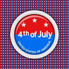 4th of July independence day vector background.