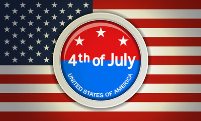 4th of July independence day vector background.