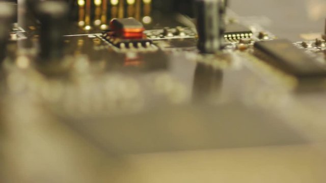 Electronic chip Macro shot Technology background