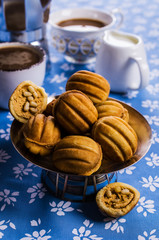 Round nut biscuits