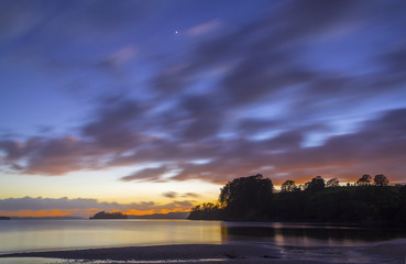 Sunrise Times During Low Tide at Scandrett Beach Auckland New Zealand