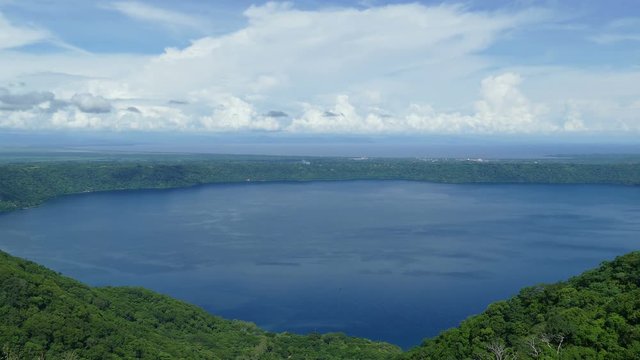 Overview of lake Apoyo in Catarina village