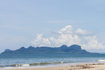 Sea And Blue Sky / The Background Of Turquoise  In The Andaman Sea Of Thailand.