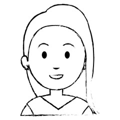 beautiful and young woman character vector illustration design