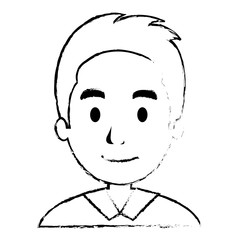 young man avatar character vector illustration design