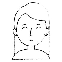 young woman shirtless avatar character vector illustration design