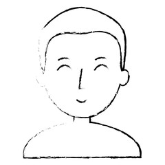 young man shirtless avatar character vector illustration design