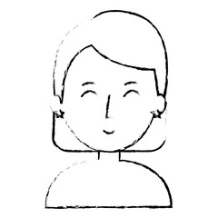 young woman shirtless avatar character vector illustration design