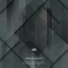 Graphic illustration with geometric pattern. Eps10 Vector illustration.