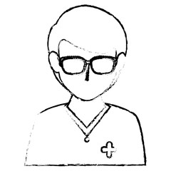 Male surgeon avatar character vector illustration design