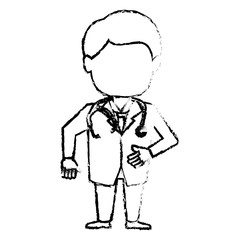 Male doctor avatar character vector illustration design