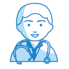 Obraz premium Male doctor avatar character vector illustration design