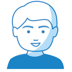 young man avatar character vector illustration design