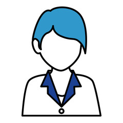 beautiful and young woman character vector illustration design