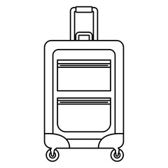 suitcase travel isolated icon vector illustration design