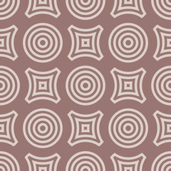 Geometric round shape seamless pattern.