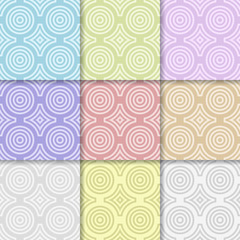 Obraz na płótnie Canvas Geometric round shape seamless pattern.