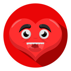 heart character healthcare icon vector illustration design