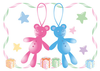 かわいいクマのストラップ