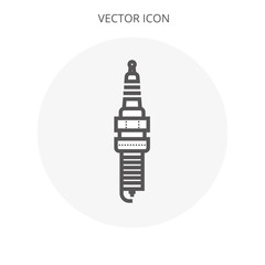 Spark plug icon illustration isolated vector sign symbol