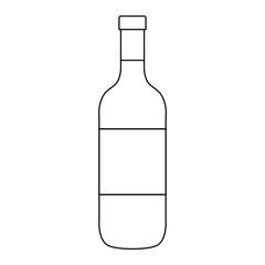 bottle wine isolated icon vector illustration design