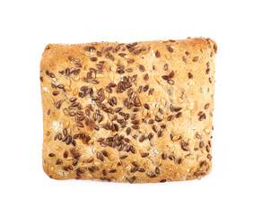 Square burger bread isolated