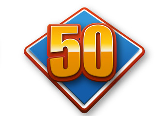 50th celebration event number for poster or invitation