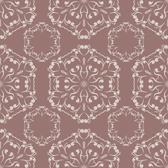 Floral seamless patterns. Colored background