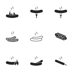 Icons for theme Sausage. White background